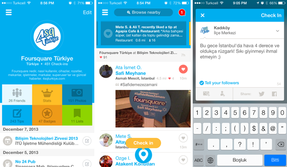 Foursquare şimdi önerileriyle daha akıllı, çok daha hızlı ve yepyeni bir görünüme sahip! Tümüyle yenilenen iOS sürümünü nasıl buldunuz?